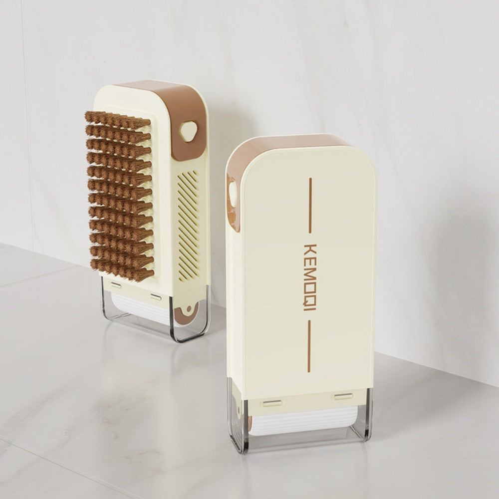 2 in 1 Travel Multifunctional Soap Box Creative Portable Non-slip with Brush Roller Soaps Boxes Plastic Soap Storage Box Brush